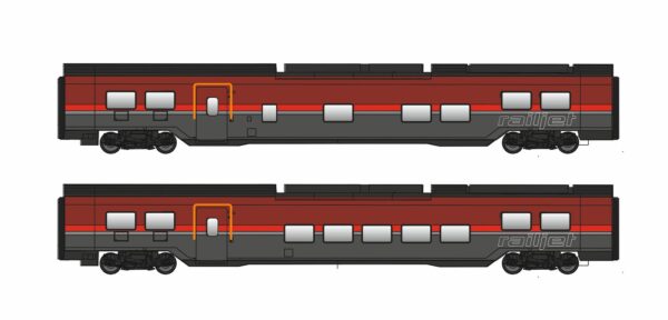 2er Set Railjet Wagen DANI ÖBB, Ep.VI, Basic