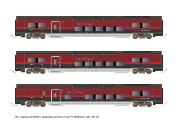 Railjet DANI Set 2, 3 pcs. ÖBB, Ep.VI