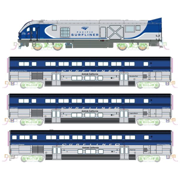 Zugset Siemens SC-44 + 3 Surfliner Amtrak, Ep.VI