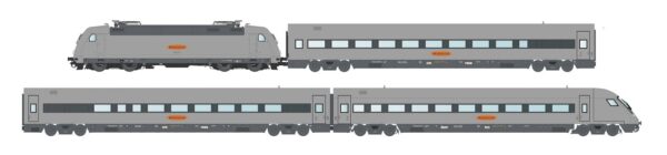 Passenger train, 4-piece. mit BR 101 Metropolitan, Ep.V, Set 1, AC