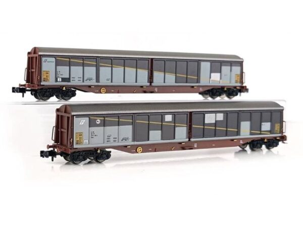 Set of 2 sliding wall wagons Habils FS, Ep.V/VI