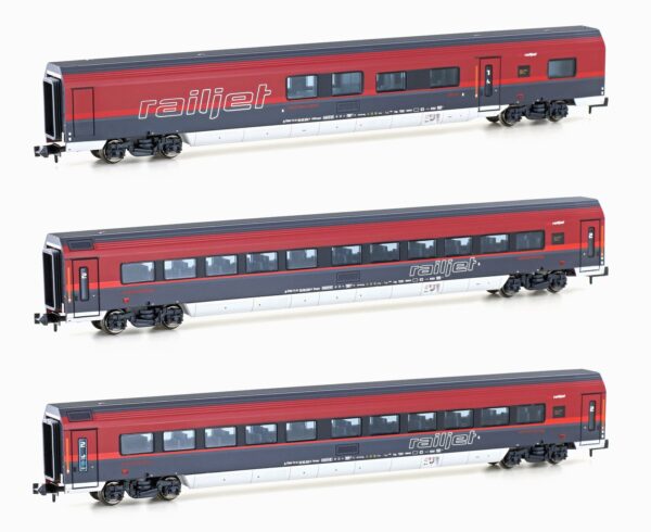 Set of 3 ÖBB Railjet passenger coaches, Ep.VI, Set 2