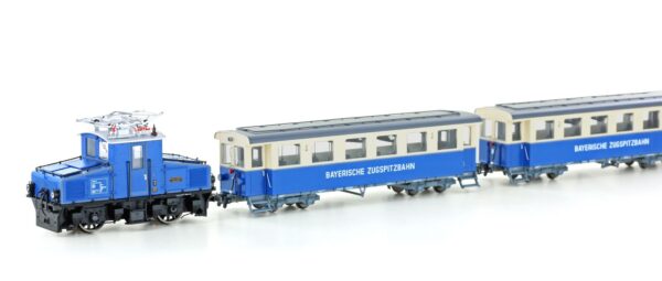 Zugspitzbahn valley locomotive with 2 passenger cars, Ep.V, H0 / 16.5mm