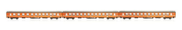 Set of 3 UIC-X passenger coaches ÖBB, Ep.IV, orange