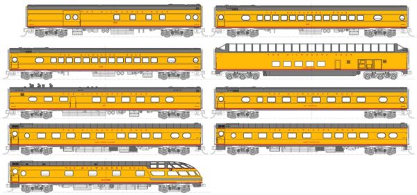 Set of 9 Milwaukee Rd passenger coaches, Ep.III, Hiawatha