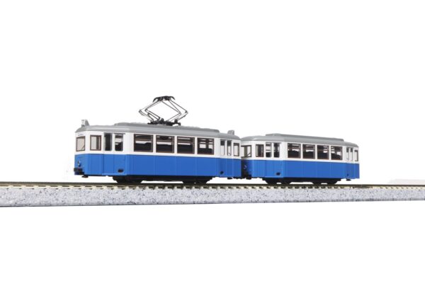 Düwag streetcar, 2-piece, blue/white