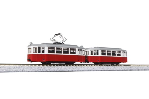 Düwag streetcar, 2-piece, red/white