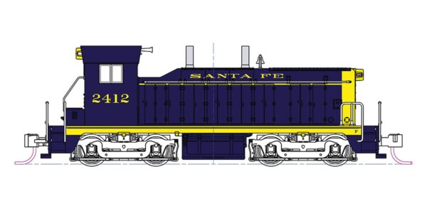 Diesel locomotive EMD NW-2 AT&SF, Ep.III, #2412