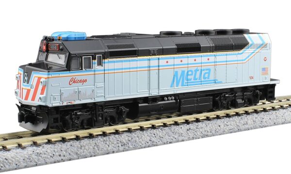 Diesel locomotive EMD F40PH Metra, Ep.VI, #104, City of Chicago