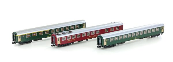 Set of 3 RIC passenger coaches Abm+Bm+Wrm SBB, Ep.IV