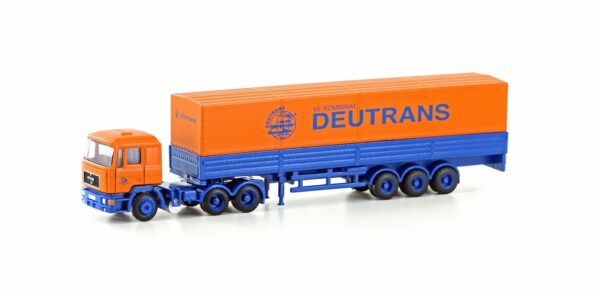 MAN F90 Deutrans curtainsider semitrailer truck