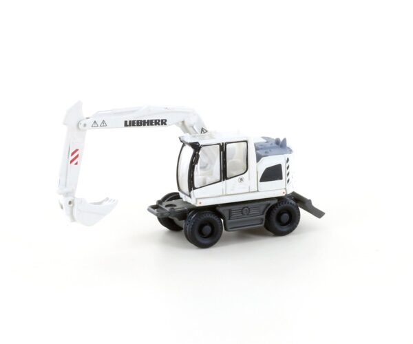 Liebherr Compact excavator w. backhoe bucket, white