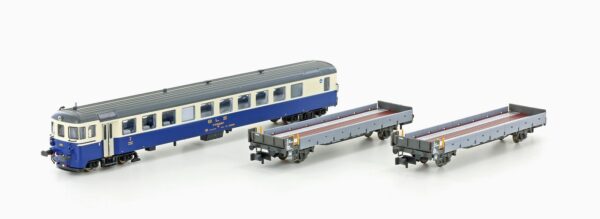 3 car loading train, BDt control car+2x drive-on cars, BLS, Ep.V