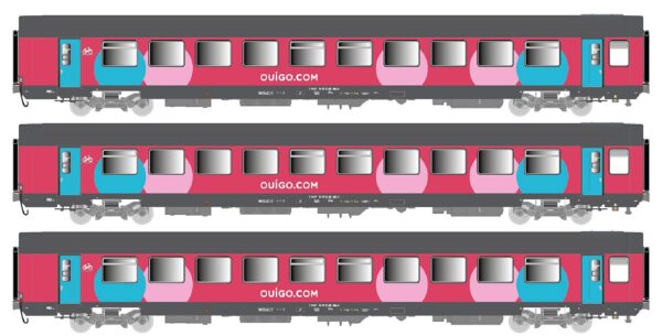 3er Set Personenwagen VTU B10tu+B11tu SNCF/OUIGO, Ep.VI, IB