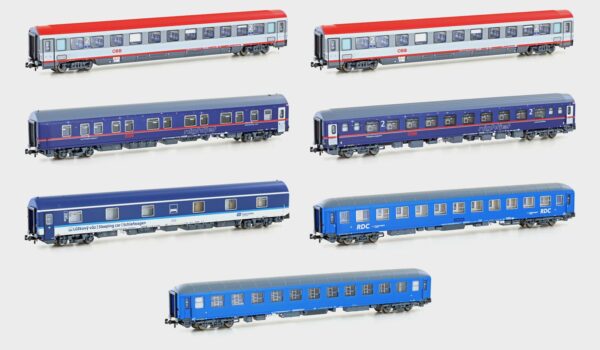 Set of 7 night train coaches ÖBB Nightjet/CD, Ep.VI, NJ408