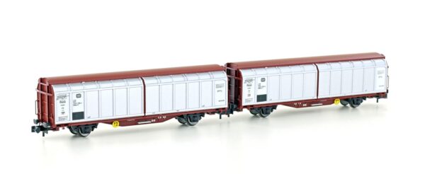 Set of 2 sliding wall wagons Hbbiks DB, Ep.IV