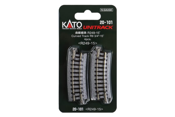 Track curved R249mm 15° 4 pcs.