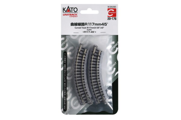 Track curved R117mm 45° 4 pcs.