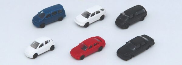 6er Set Toyota PKW und Van (90er Jahre) aSet of 6 Toyota cars and vans (90s)