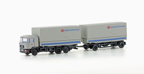 MAN F90, 3-axle swap-body trailer combination DB Güterkraftv.