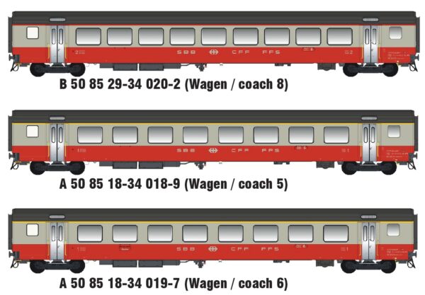 3er Set Personenwagen EW III SBB, Ep.IV, Swiss Express, AC