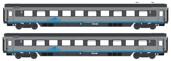 2er Set Personenwagen Bpm 2.Kl. SBB/Cisalpino, Ep.V