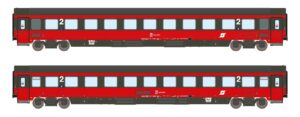 2er Set Personenwagen Bmz ÖBB, Ep.IV, EC 64