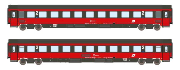 Set of 2 passenger coaches Bmz ÖBB, Ep.V, EC 64