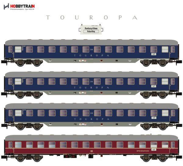 4er Set Personenwagen DB/TOUROPA, Ep.IIIb, Set 2