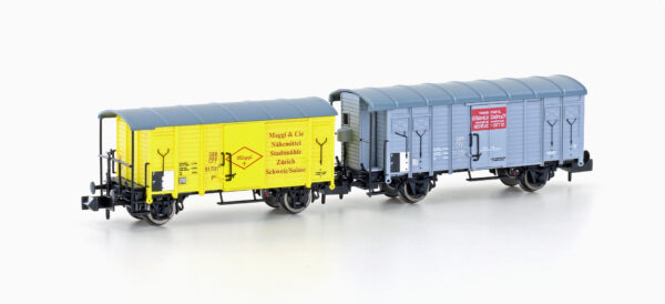 Set of 2 boxcars K2 + K3 SBB, EP.II