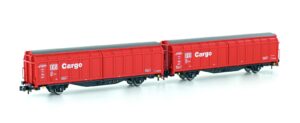 Set of 2 sliding wall wagons Hbbillns DB Cargo, Ep.V