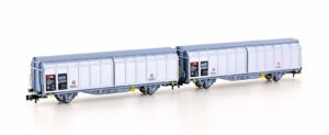 Set of 2 sliding wall wagons Hbbillns SBB, Ep.VI