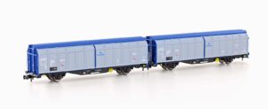 Set of 2 sliding wall wagons Hbbillns PKP, Ep.VI