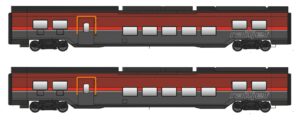 2er Set Railjet Wagen DANI ÖBB, Ep.VI, Basic, AC