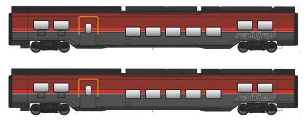 2er Set Railjet Wagen DANI ÖBB, Ep.VI, Basic, AC