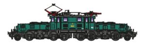 E-Lok Rh 1100 ÖBB, Ep.IV-VI, Museumslok, grün, Sound
