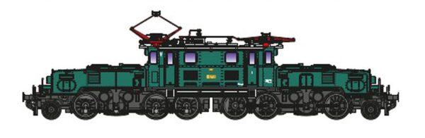 E-Lok Rh 1100 ÖBB, Ep.IV-VI, Museumslok, grün, Sound