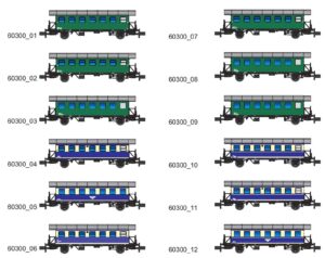 Display Personenwagen Bi, 12-tlg.