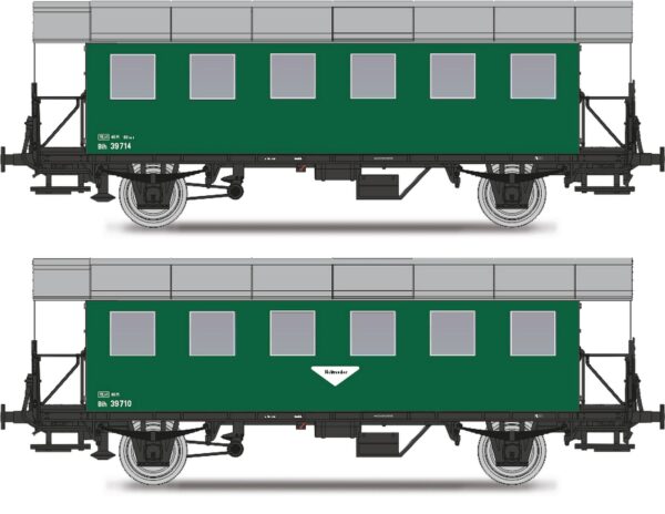 Set of 3 passenger coaches BiH ÖBB, Ep.III, green
