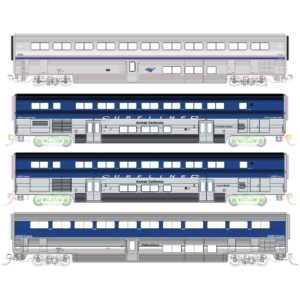 4er Set Personenwagen Surfliner Amtrak, Ep.VI