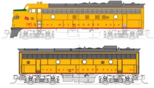 Diesellok EMD FP7A+FP7B Milwaukee Rd, Ep.III