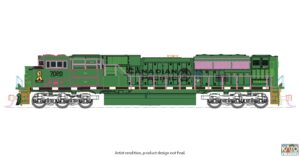 Diesellok EMD SD70ACu CP, Ep.VI, #7020 (Military, green)