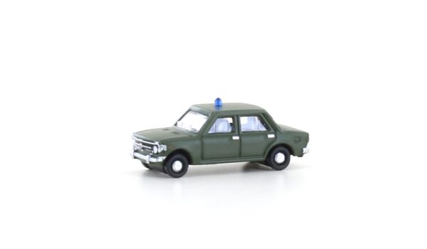 Fiat 128, military green with blue lights