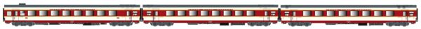 Set of 3 GC passenger coaches A3rtux+A8tu+A8u SNCF, Ep.IV, Etenda