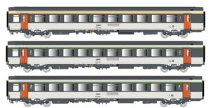 3er Set Personenwagen Vtu A10+2x B11 SNCF, Ep.IV, IB