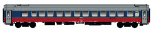 Sleeping car WLABmee RZD, Ep.V, blue/red