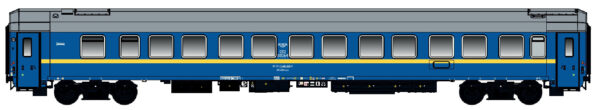 Sleeping car WLABmee UZ, Ep.V, yellow stripe