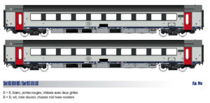 2er Set Personenwagen I11 B+B SNCB, Ep.Va
