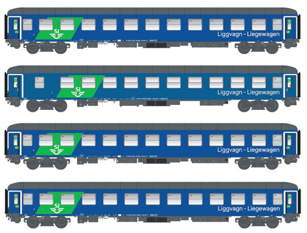 4er Set Liegewagen SJ/RDC, Ep.VI, EN 346