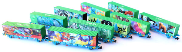 Set of 10 RENFE container wagons, Ep.VI, Noah's Train